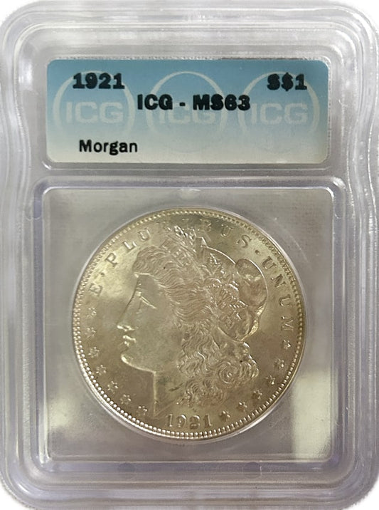 1921 Morgan Silver Dollar MS63