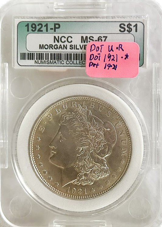 1921 Morgan Silver Dollar MS67