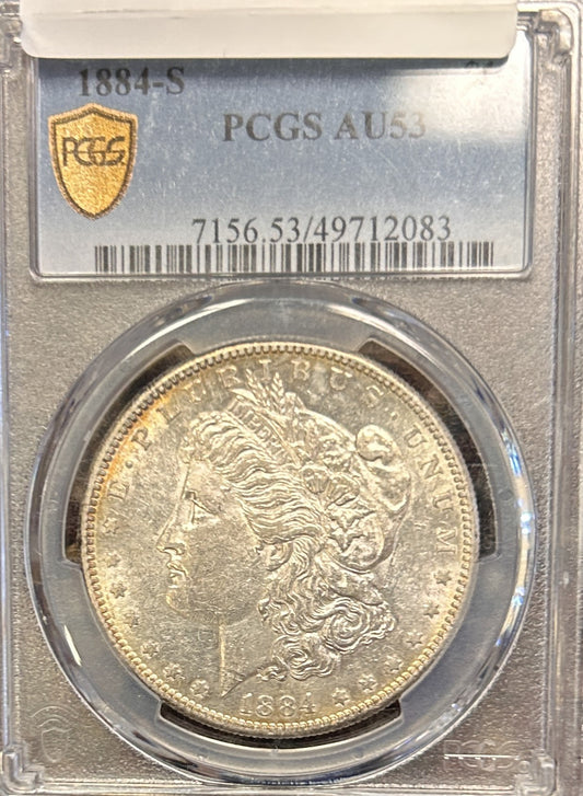 1884-S Morgan Silver Dollar AU53