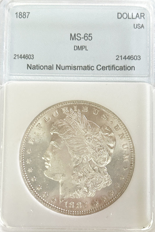 1887 Morgan Silver Dollar MS65 DMPL