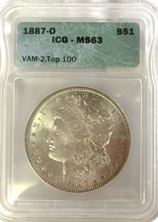 1887-O Morgan Silver Dollar MS63 VAM2 Top 100