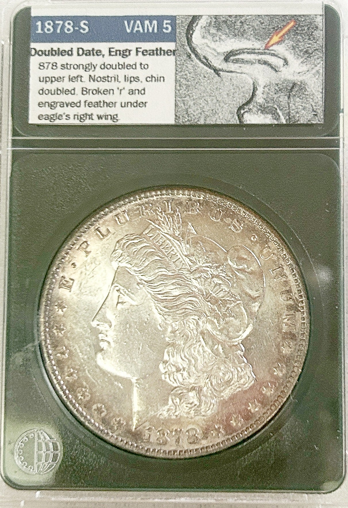 1878-S Morgan Silver Dollar VAM5 Double Toner MS65PL