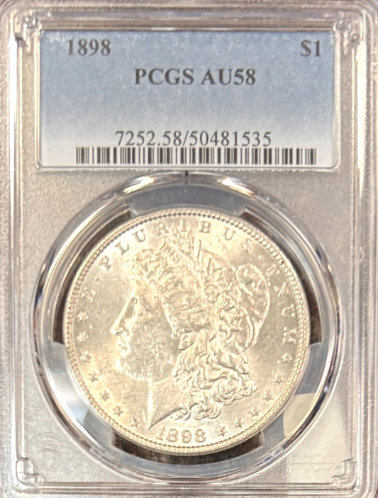 1898 Morgan Silver Dollar AU58