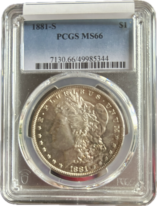 1881-S Morgan Silver Dollar M66