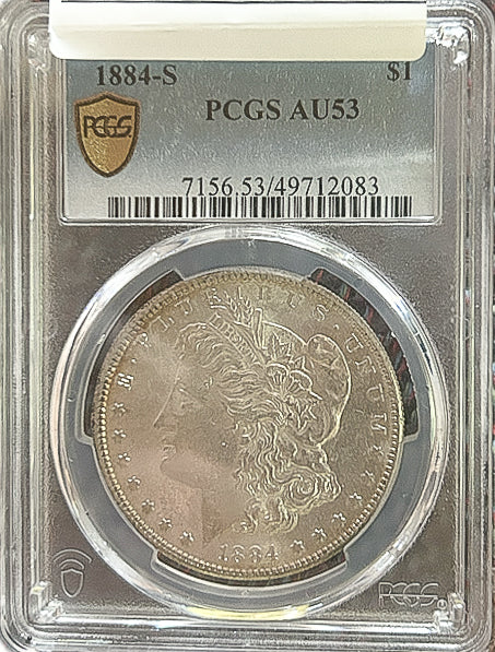 1884-S Morgan Silver Dollar AU53