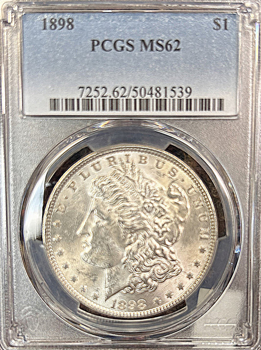 1898 Morgan Silver Dollar MS62