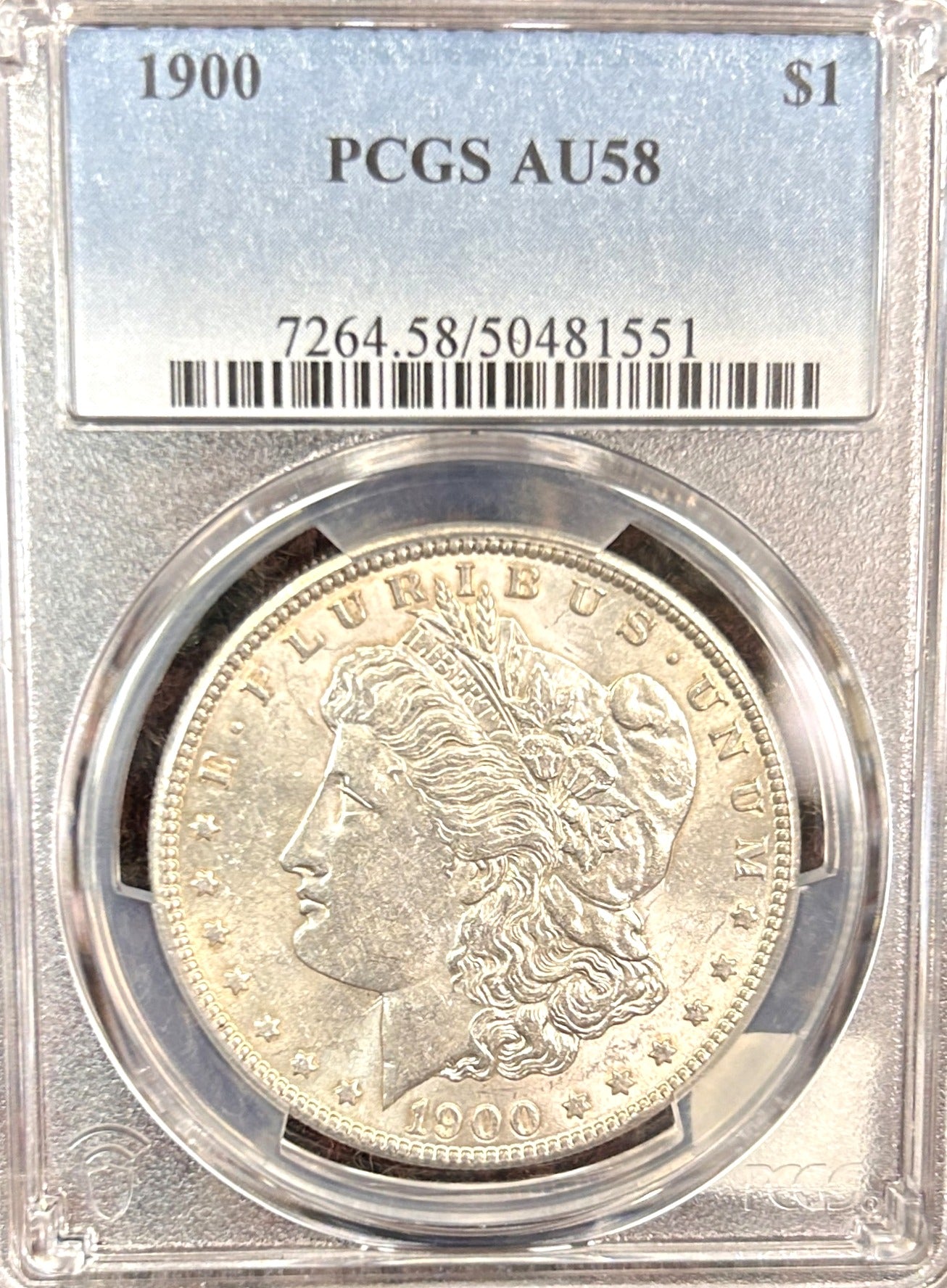 1900 Morgan Silver Dollar AU58