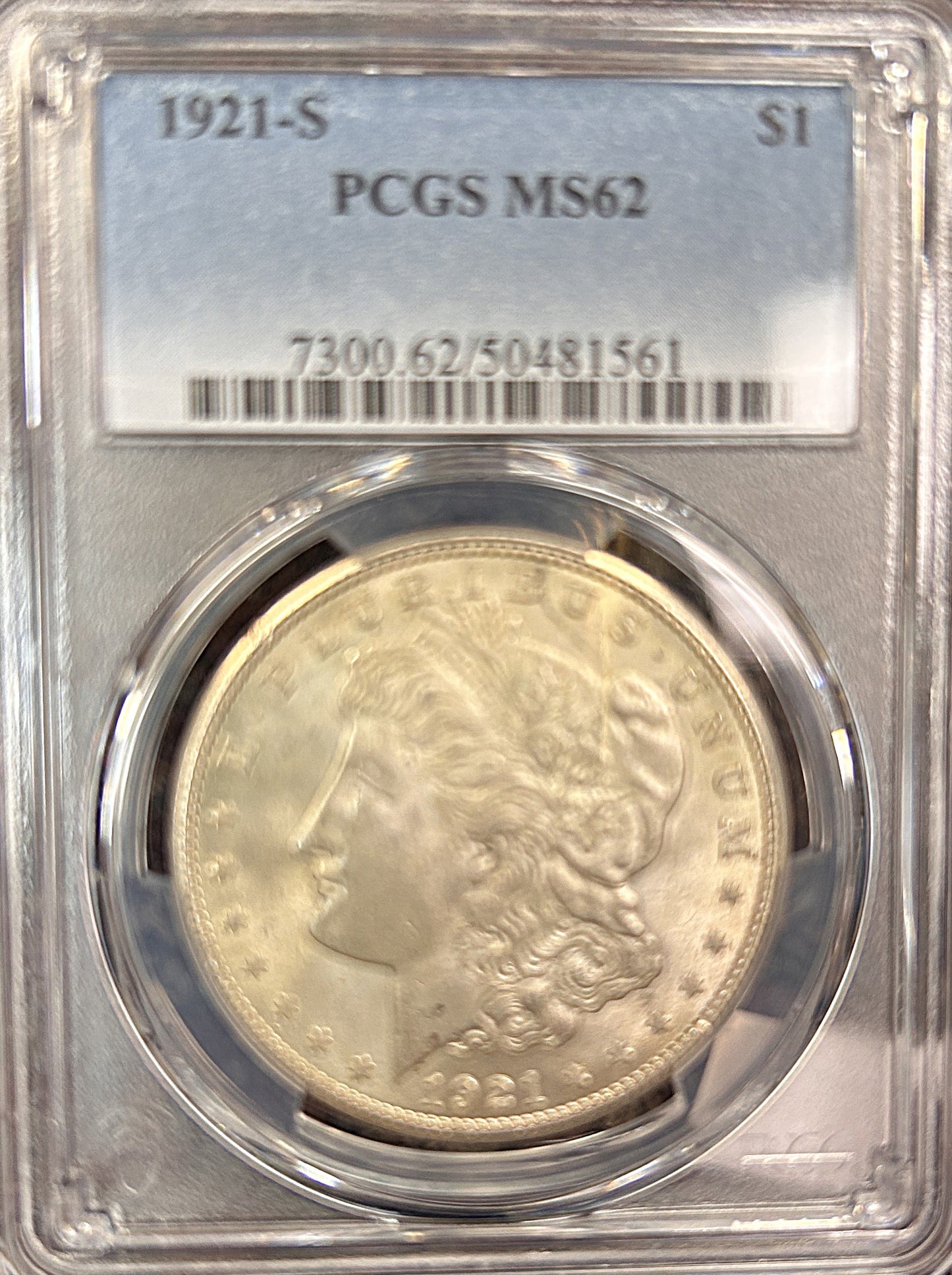 1921-S Morgan Silver Dollar MS62