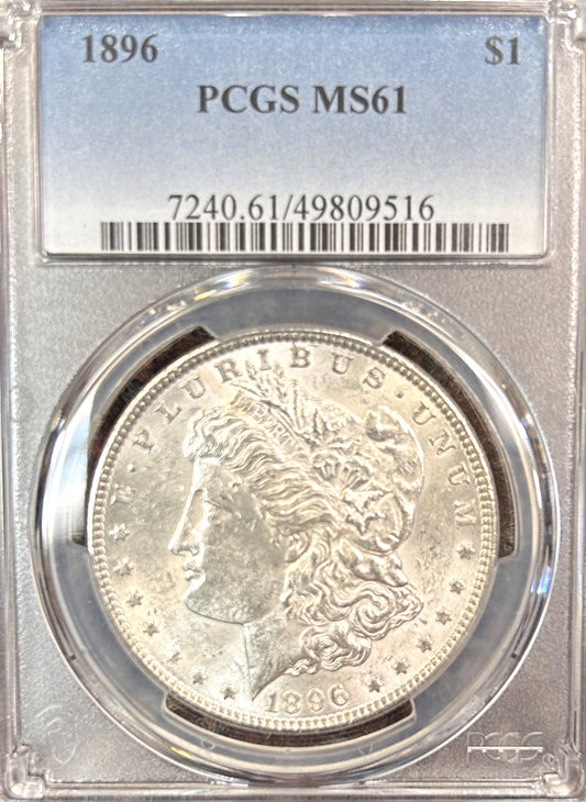 1896 Morgan Silver Dollar MS61