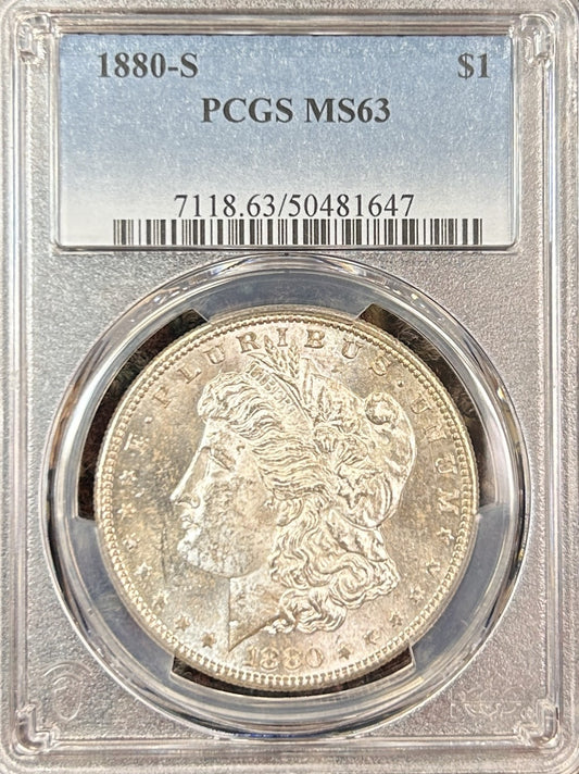 1880-S Morgan Silver Dollar MS63