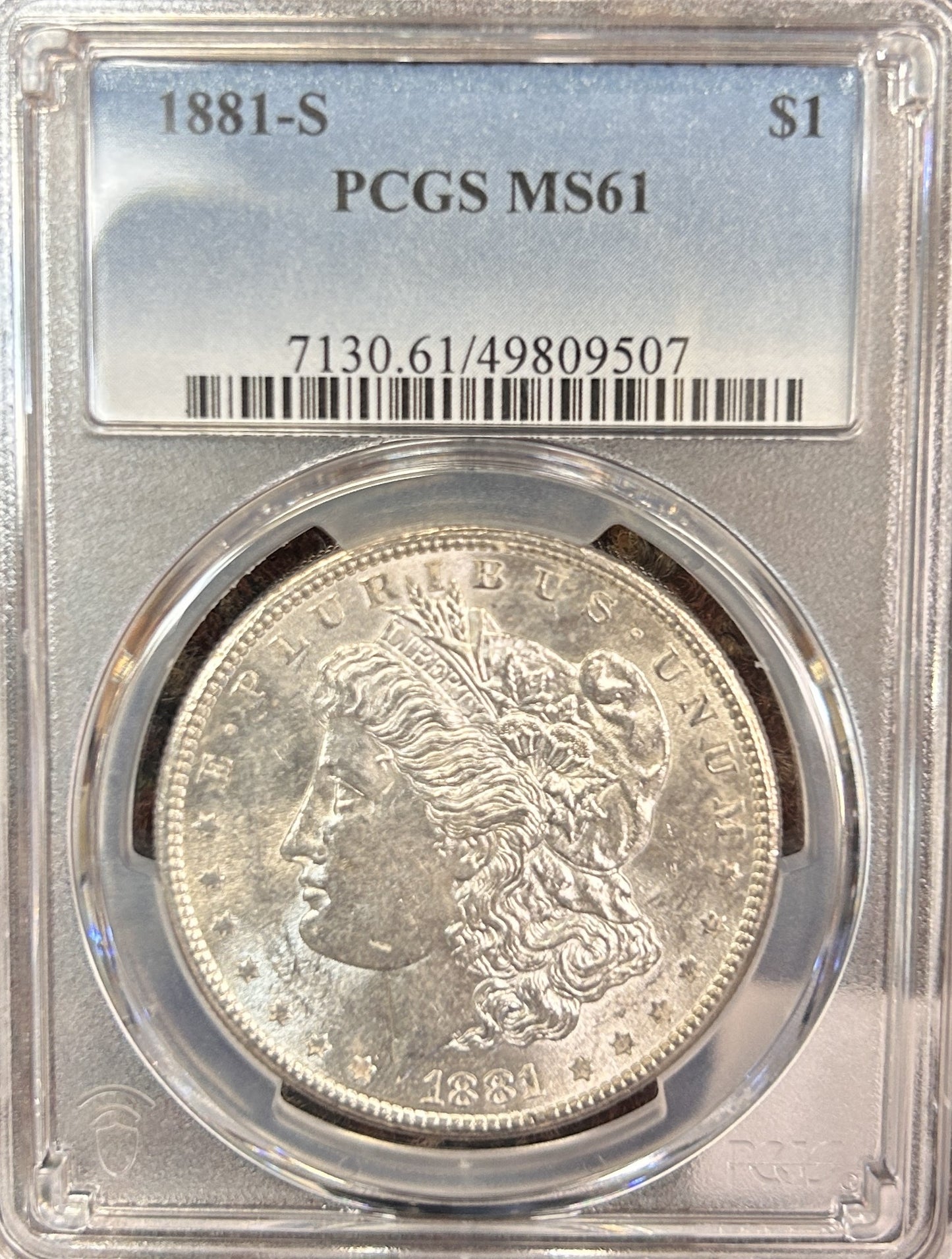 1881-S Morgan Silver Dollar MS61