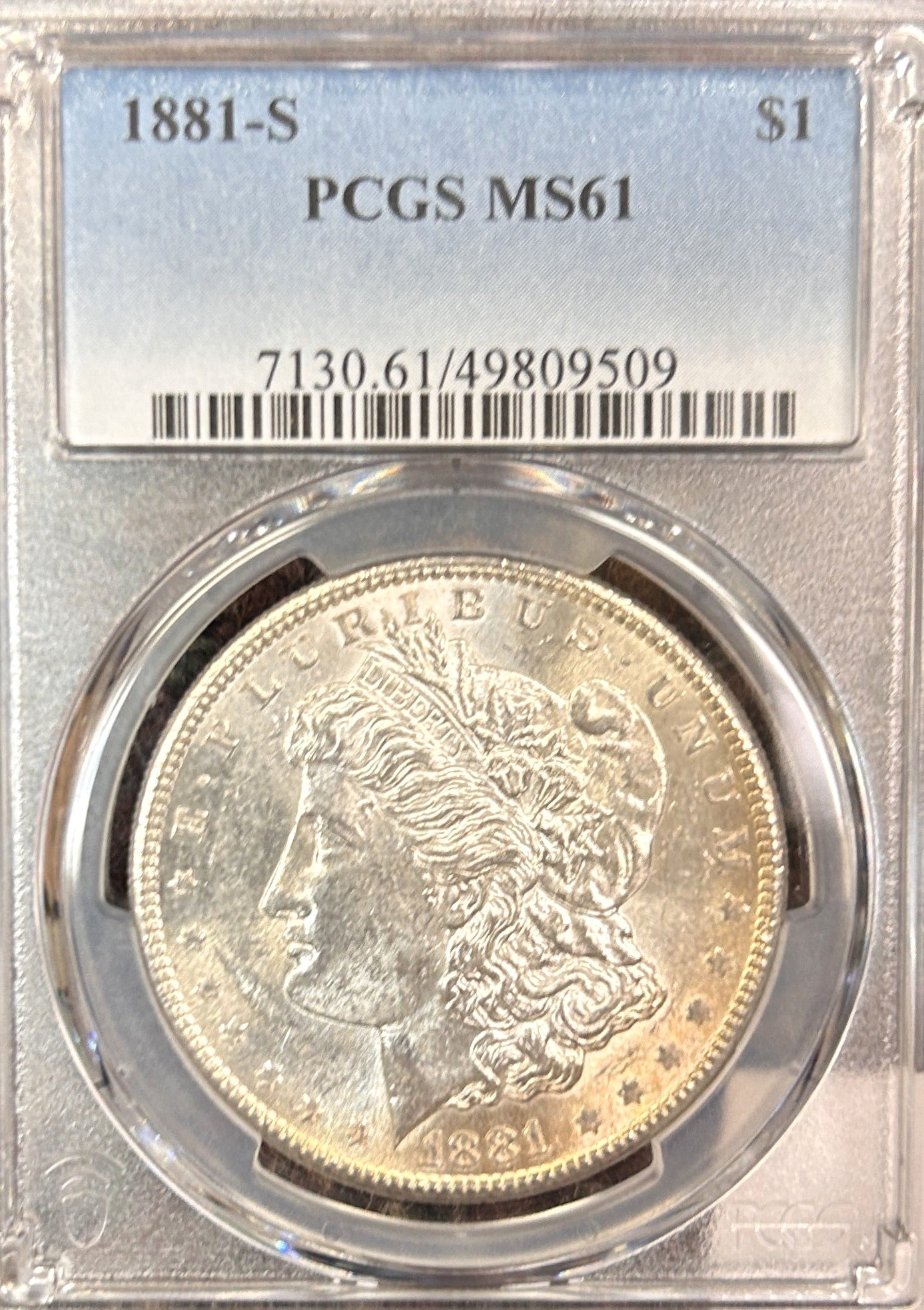 1881-S Morgan Silver Dollar MS61