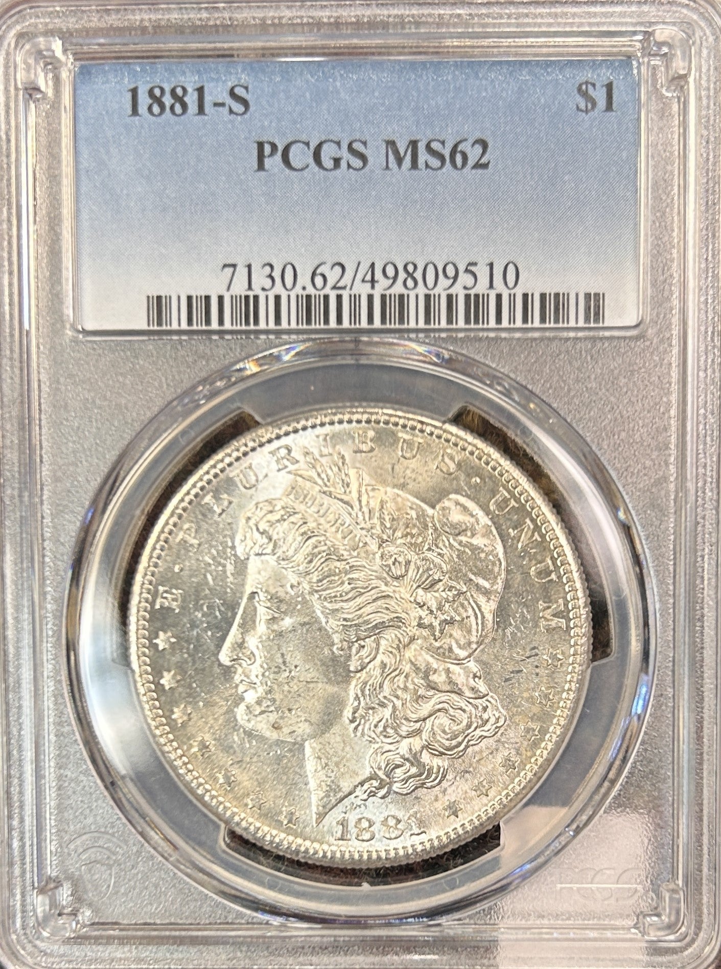 1881-S Morgan Silver Dollar MS62