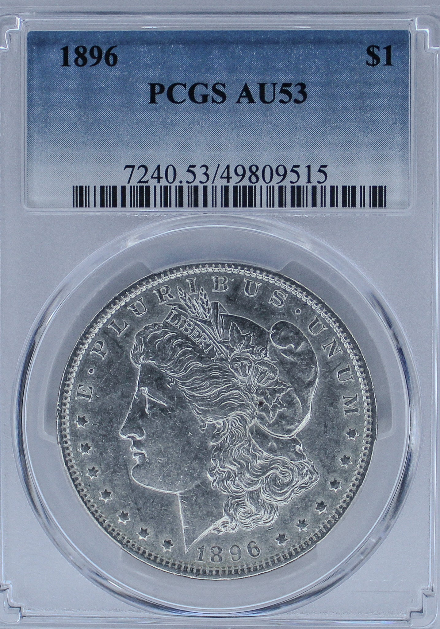 1896 Morgan Silver Dollar AU53