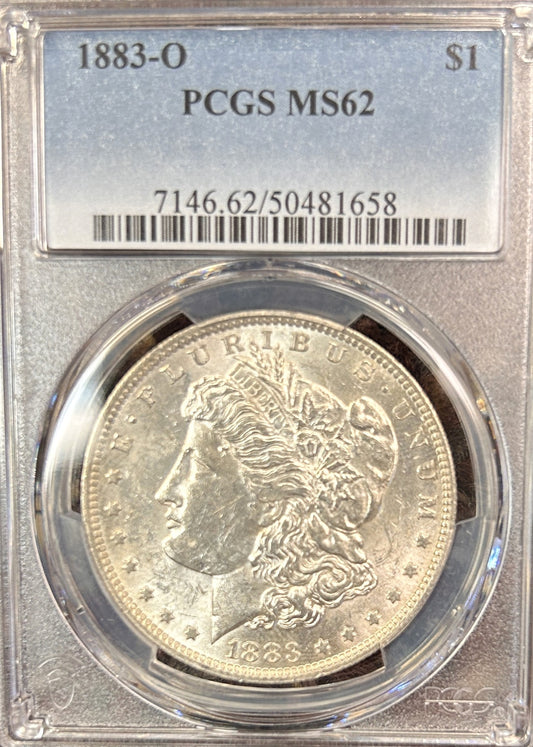 1883-O Morgan Silver Dollar MS62