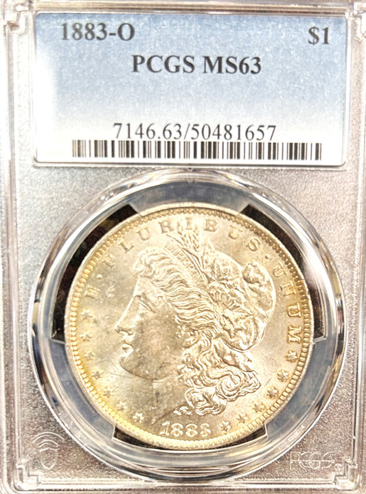 1883-O Morgan Silver Dollar MS63