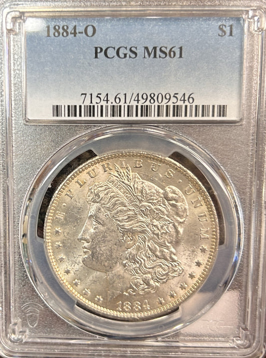 1884-O Morgan Silver Dollar MS61