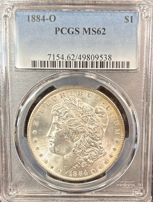 1884-O Morgan Silver Dollar MS62