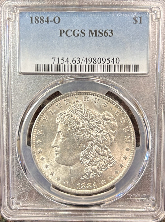 1884-O Morgan Silver Dollar MS63