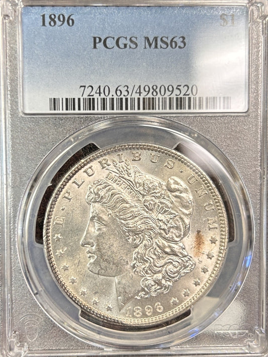 1896 Morgan Silver Dollar MS63