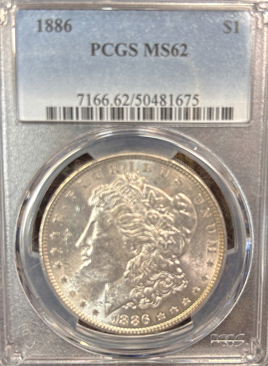 1886 Morgan Silver Dollar MS62