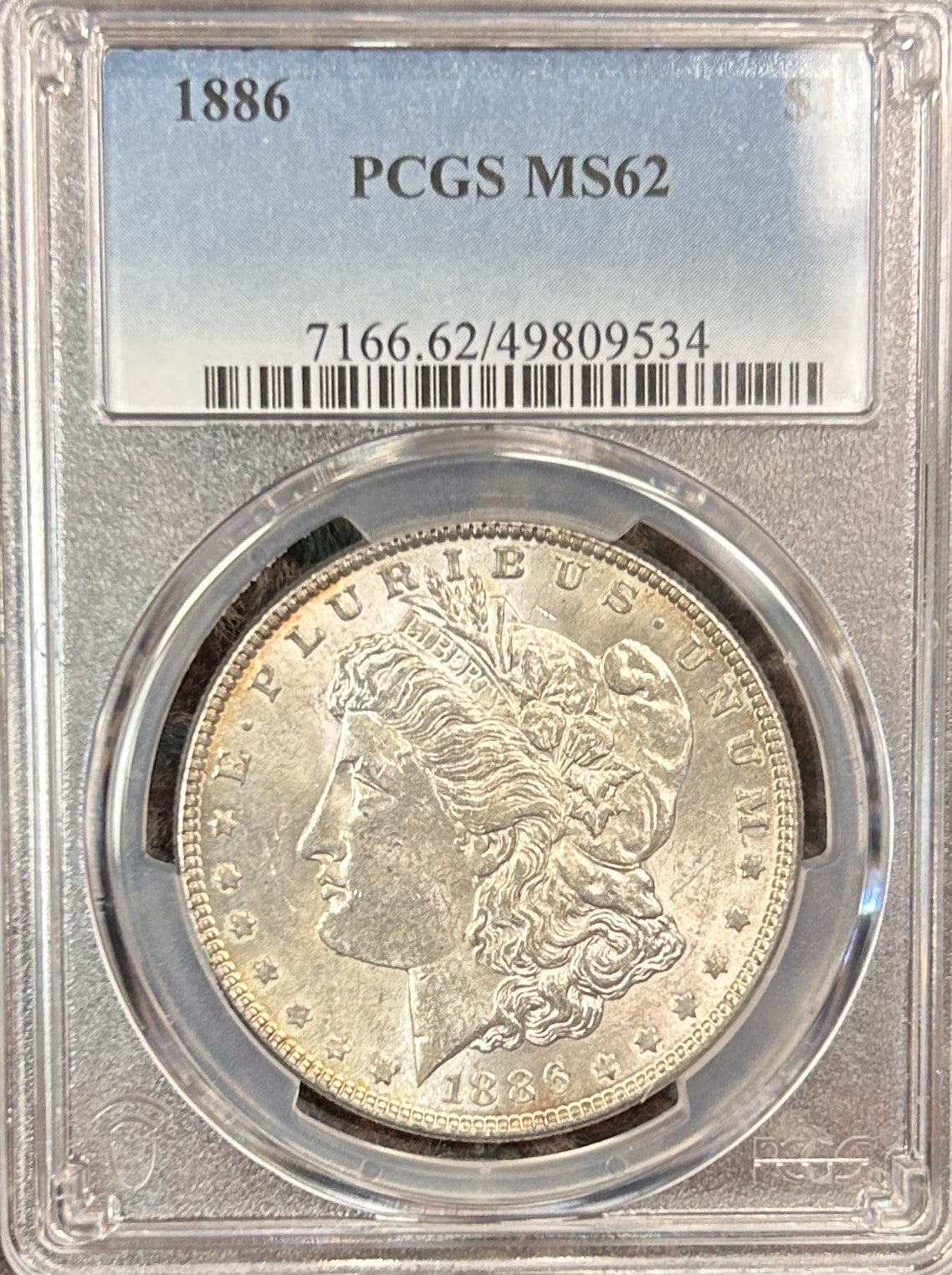 1886 Morgan Silver Dollar MS62