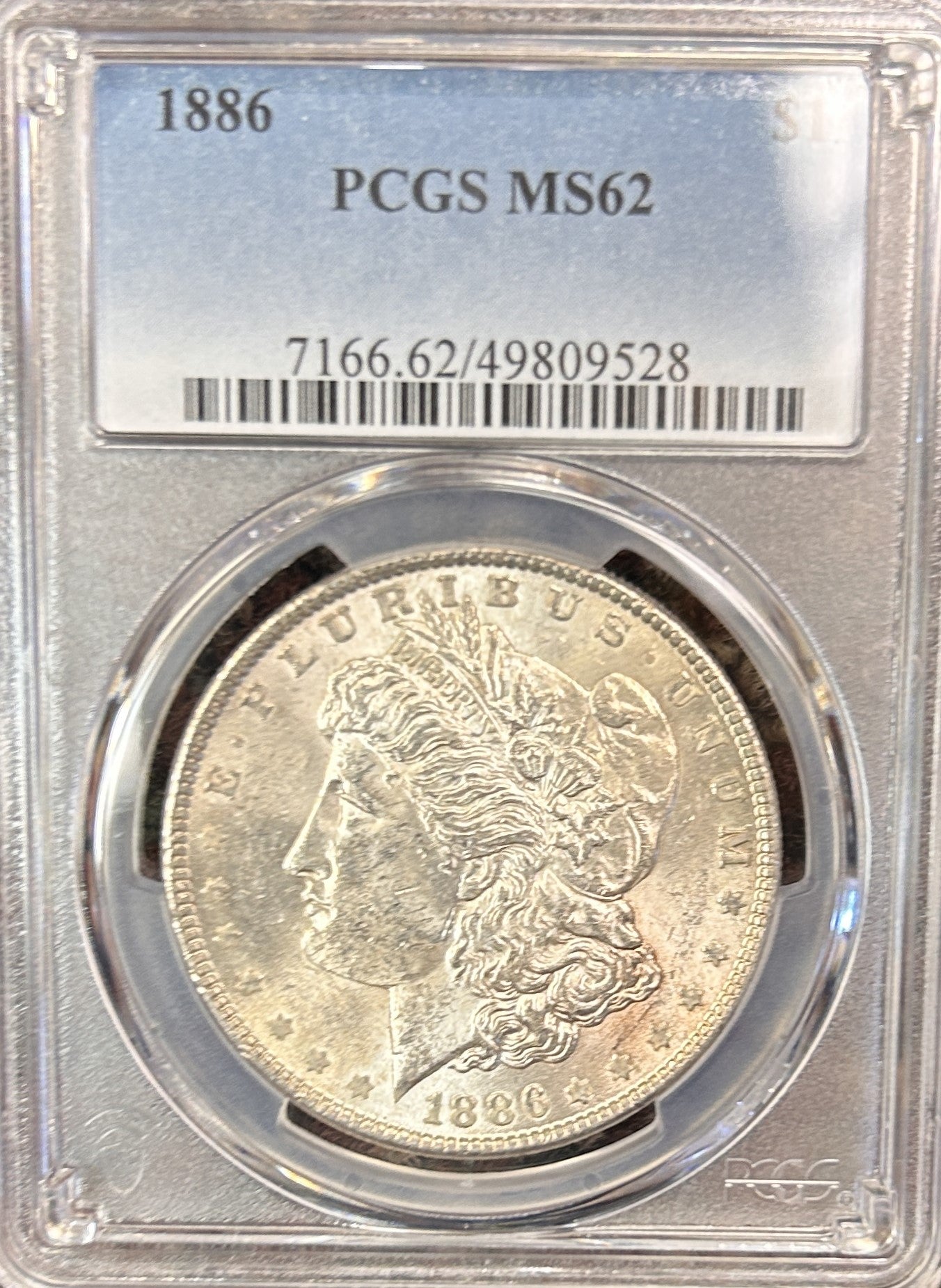 1886 Morgan Silver Dollar MS62