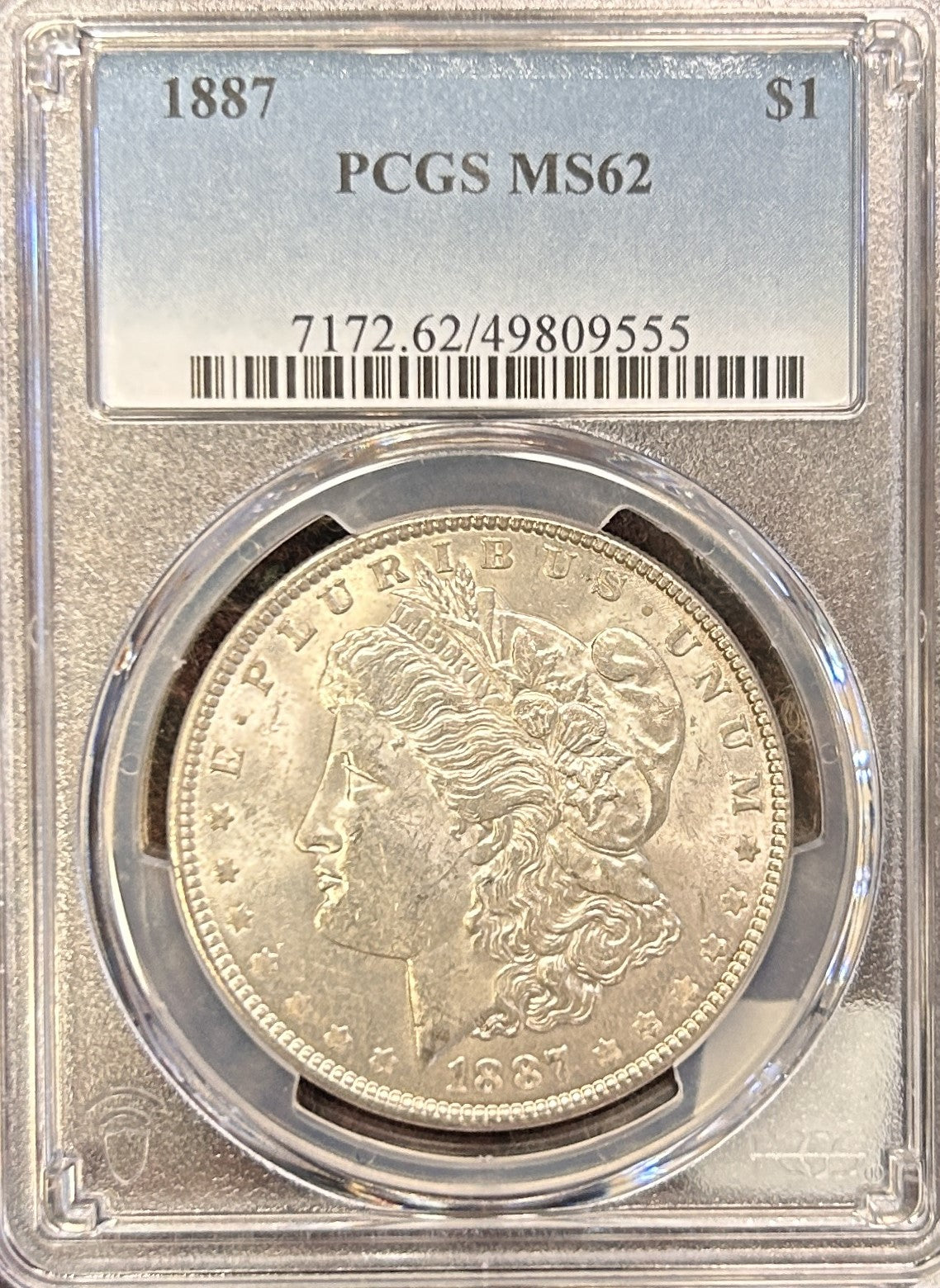 1887 Morgan Silver Dollar MS62