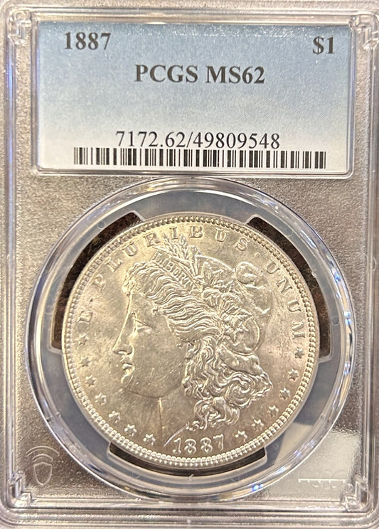 1887 Morgan Silver Dollar MS62