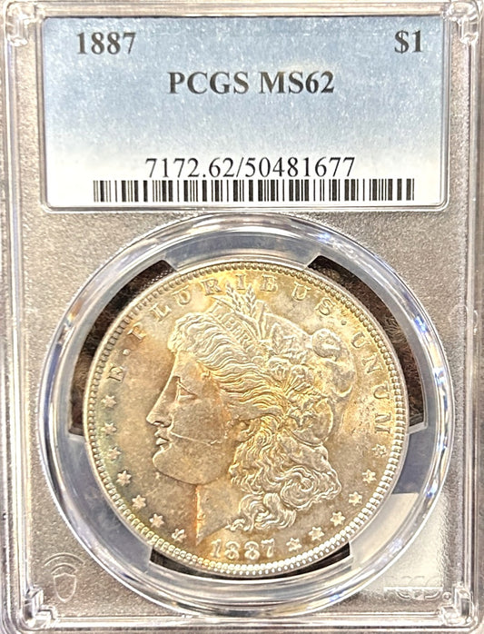 1887 Morgan Silver Dollar MS62