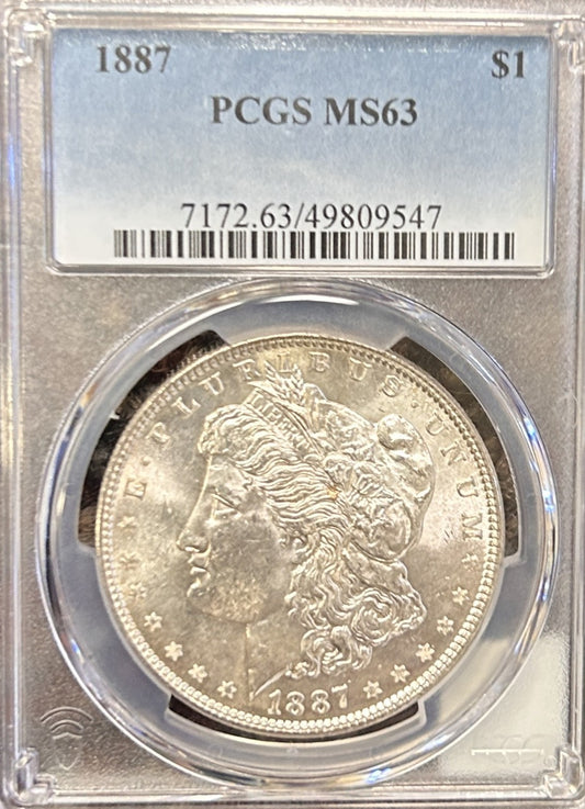 1887 Morgan Silver Dollar MS63