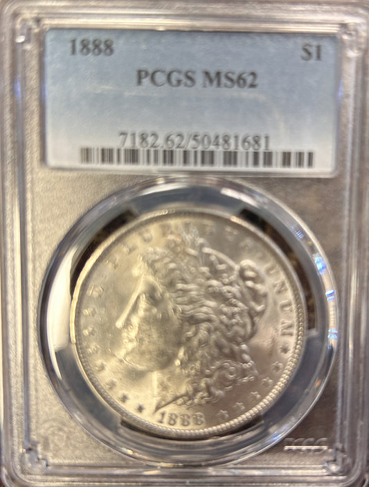 1888 Morgan Silver Dollar MS62